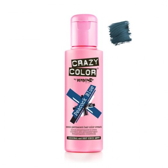 Crazy Color- Cor Semi-Perm 45 Peacock Blue 100ml