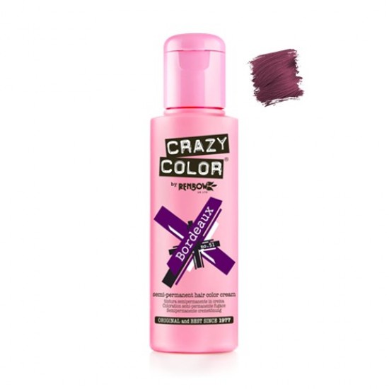 Crazy Color- Cor Semi-Perm 51 Bordeaux 100ml