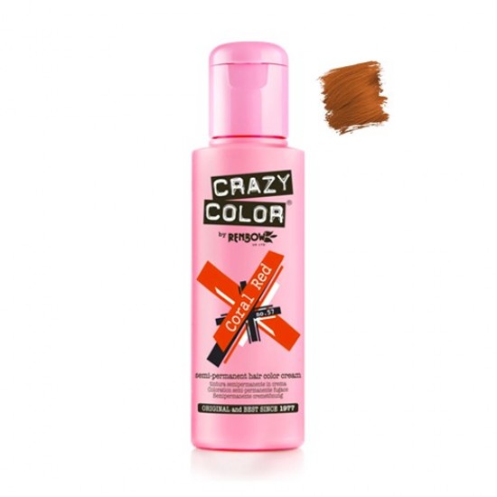 Crazy Color- Cor Semi-Perm 57 Coral Red 100ml