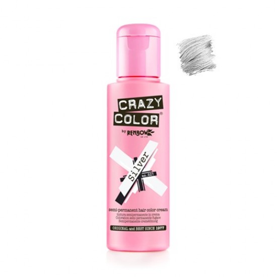 Crazy Color- Cor Semi-Perm 027 Silver 100ml
