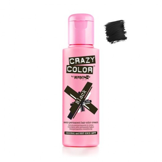 Crazy Color- Cor Semi-Perm 30 Black 100ml