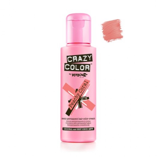 Crazy Color- Cor Semi-Perm 70 Peachy Coral 100ml