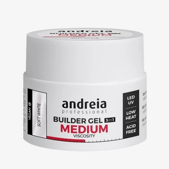 Andreia Builder Gel 3in1 MV Soft White 44gr