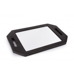 Bifull Espelho Rectangular Inquebrável Preto 41cm