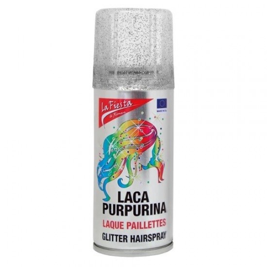 Laca Cor Glitter Prata 100ml
