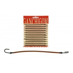 Ganchigom Elástico C/Gancho Castanho (12un) 