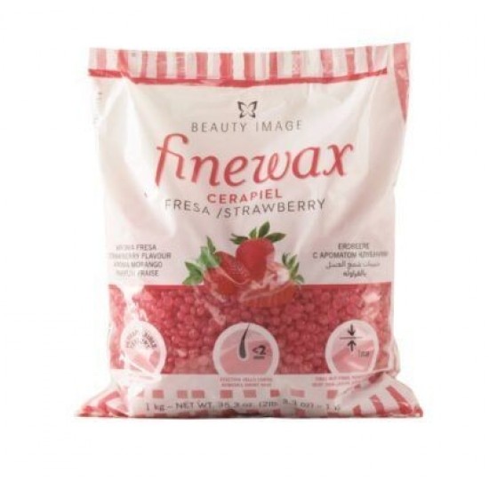 Beauty Image- Cera Pérolas FINEWAX, Morango 1KG