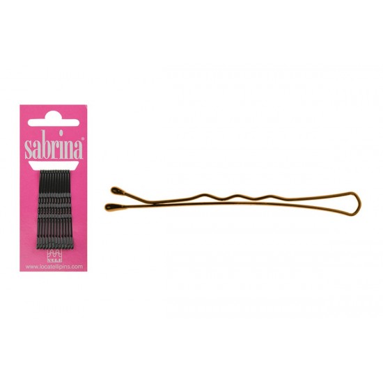 Sabrina Gancho Frisete Castanho Pequeno 5cm (12un)