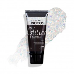 Inocos POLYACRYGEL Glitter Hologr Branco Cris 60gr