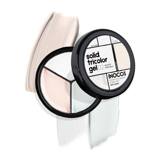 Inocos Solid Tricolor Gel 02 White Fantasy 3x5gr