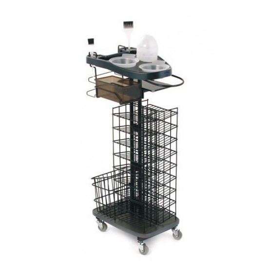 Mesa de Ajudante Hermes Preta/Cinza