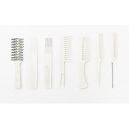 Bifful Conjunto de 7 Pentes Brancos c/ capa